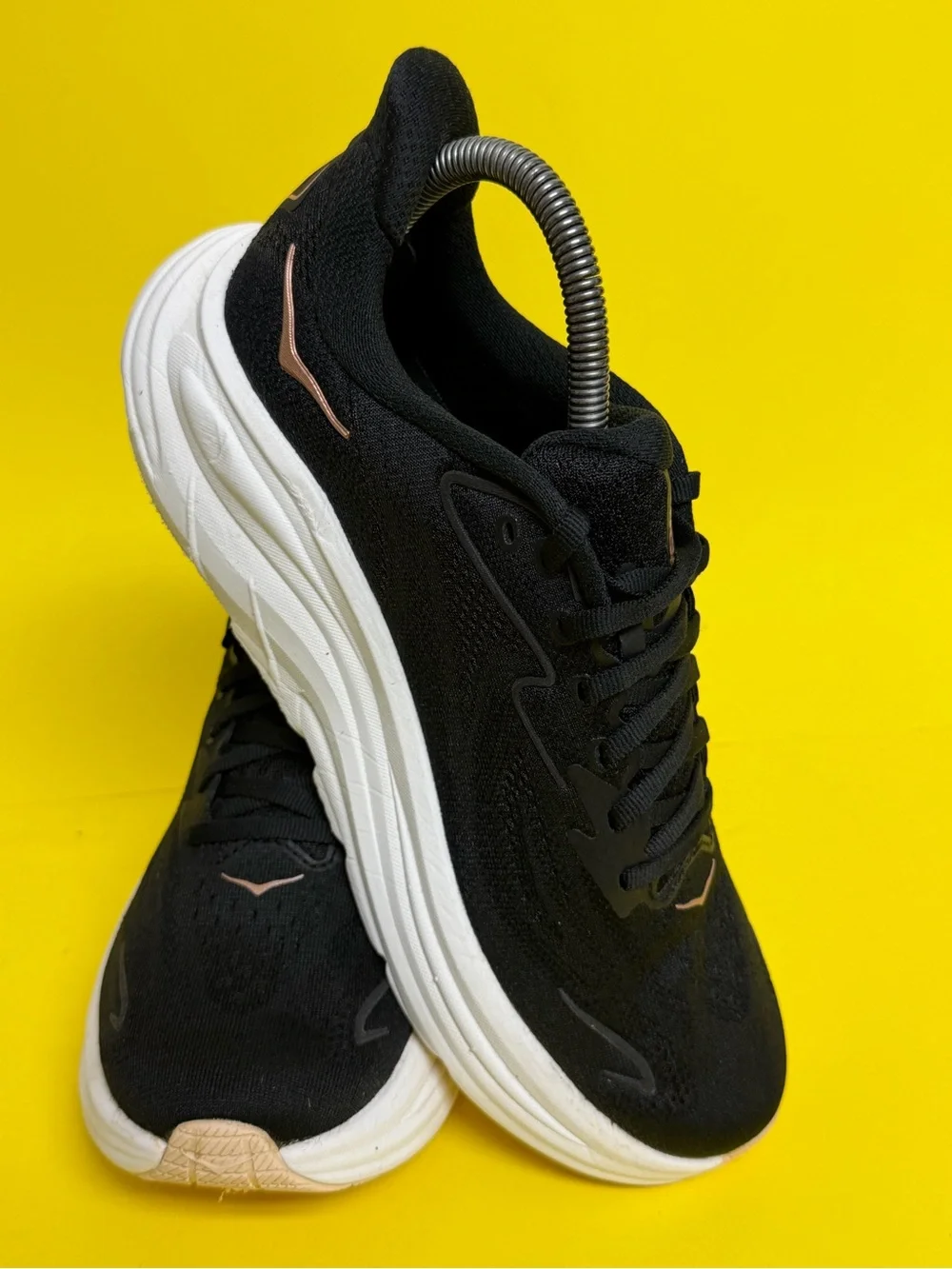 Hoka Clifton 10 Womens Running Shoes Black Rose Gold 1162031 BRGL SIZE 8B